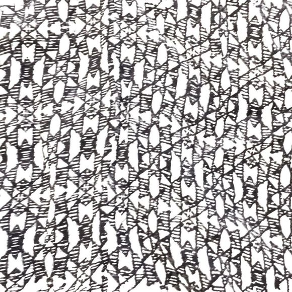 Love Stitch geometric print tassel tie V neck boho peasant pullover top sz M - Picture 3 of 4
